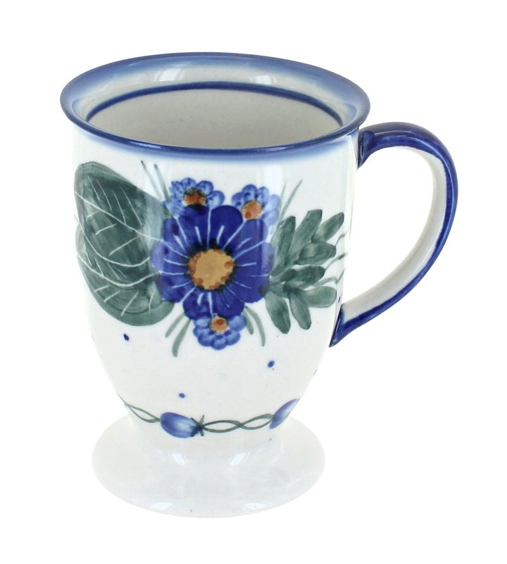 WR Unikat Forget Me Not Mug — Polish Pottery