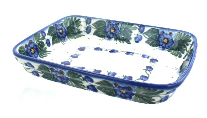 WR Unikat Forget Me Not Medium Bakeware — Polish Pottery