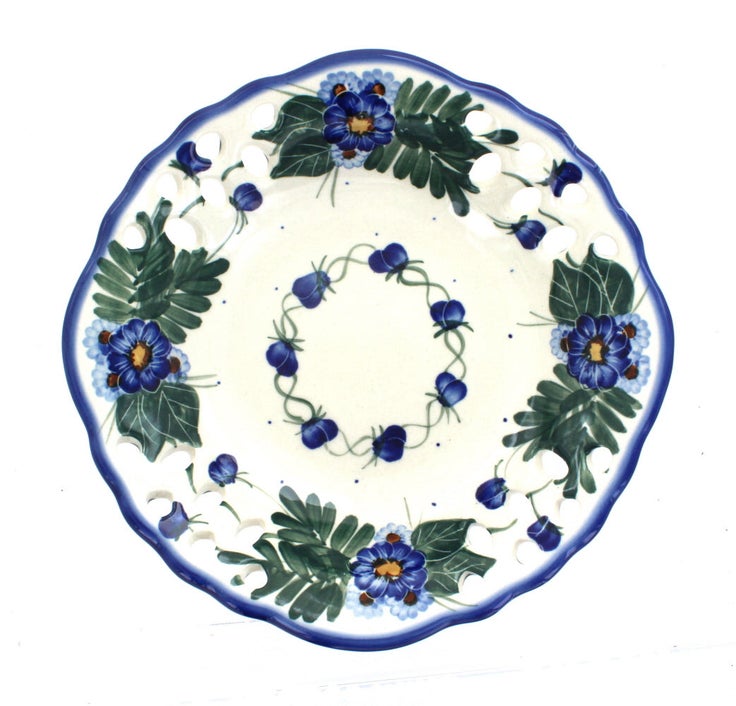 Detail image of WR Unikat Forget Me Not Countertop Accessories — Polish Pottery