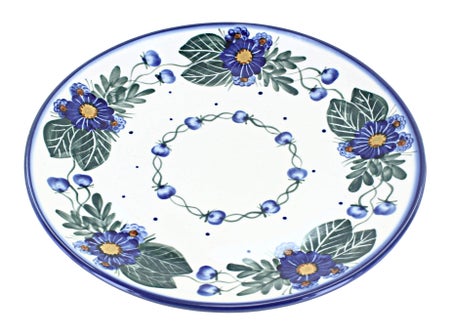 WR Unikat Forget Me Not Dining Plates & Bowls — Polish Pottery