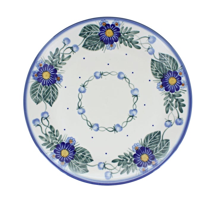 WR Unikat Forget Me Not Dining Plates & Bowls — Polish Pottery
