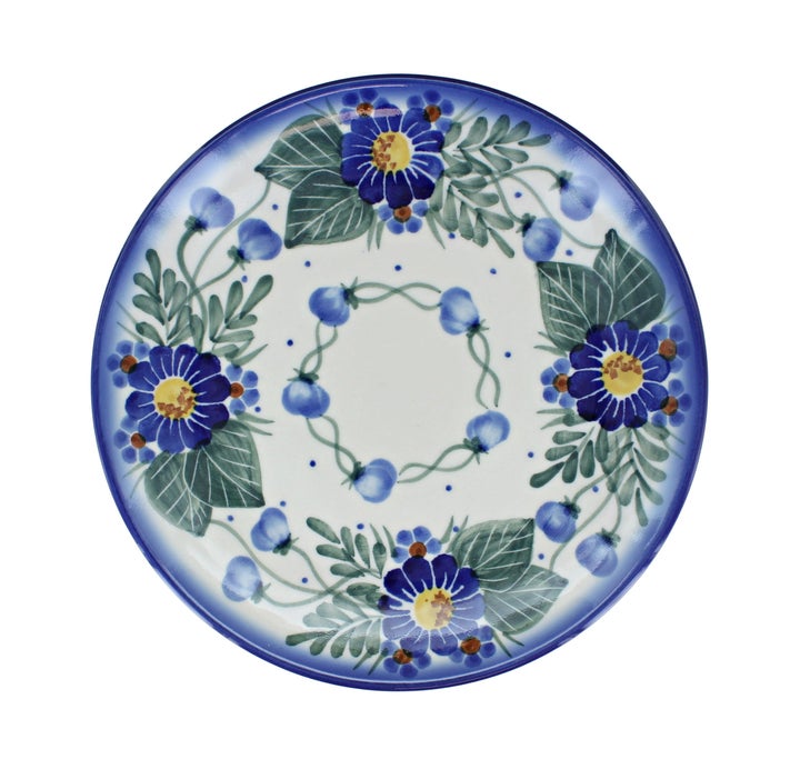 WR Unikat Forget Me Not Dining Plates & Bowls — Polish Pottery