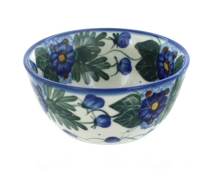 WR Unikat Forget Me Not Dining Plates & Bowls — Polish Pottery