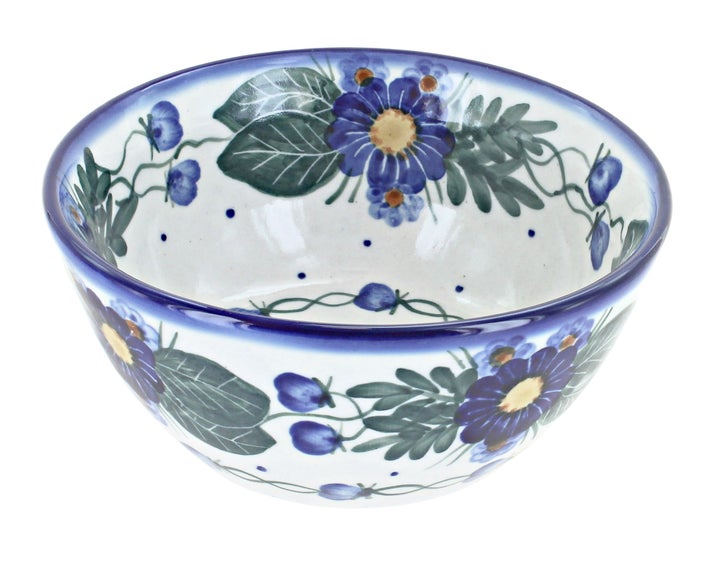 WR Unikat Forget Me Not Dining Plates & Bowls — Polish Pottery