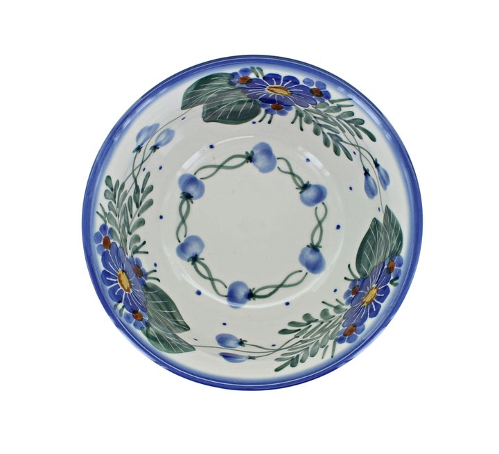 WR Unikat Forget Me Not Dining Plates & Bowls — Polish Pottery