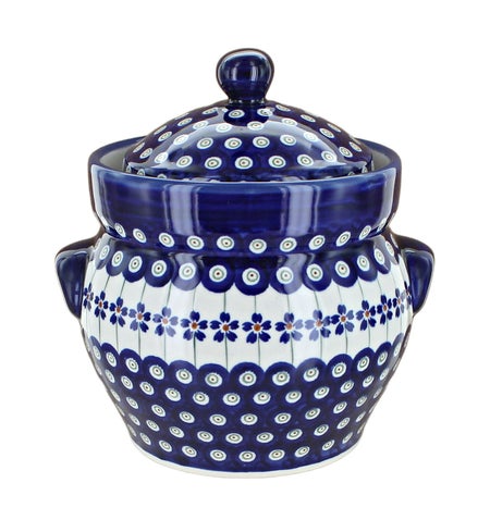 Zaklady Flowering Peacock Counter Storage — Polish Pottery