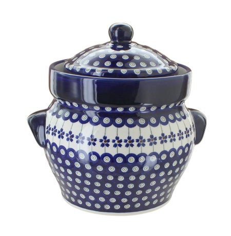 Zaklady Flowering Peacock Counter Storage — Polish Pottery