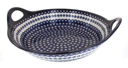 Zaklady Flowering Peacock Large Serving Piece — Polish Pottery