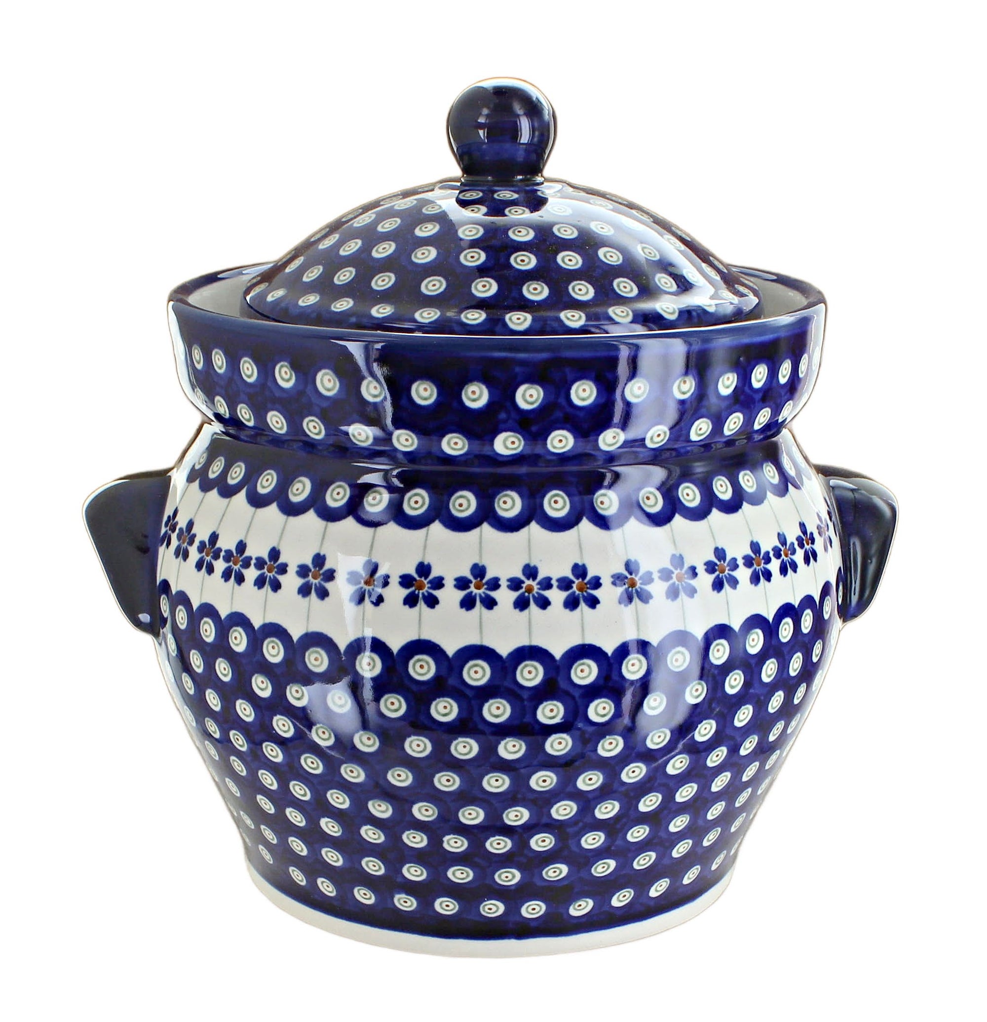 Zaklady Flowering Peacock Counter Storage — Polish Pottery