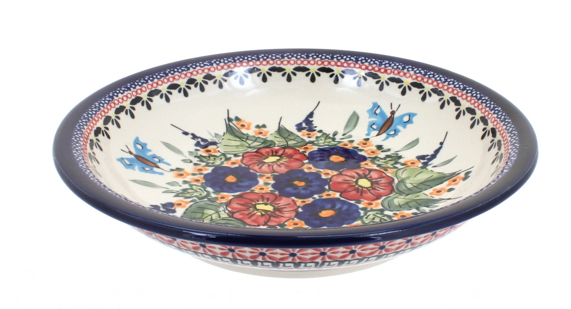 Zaklady Floral Butterfly Dining Plates & Bowls — Polish Pottery