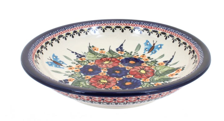 Zaklady Floral Butterfly Dining Plates & Bowls — Polish Pottery