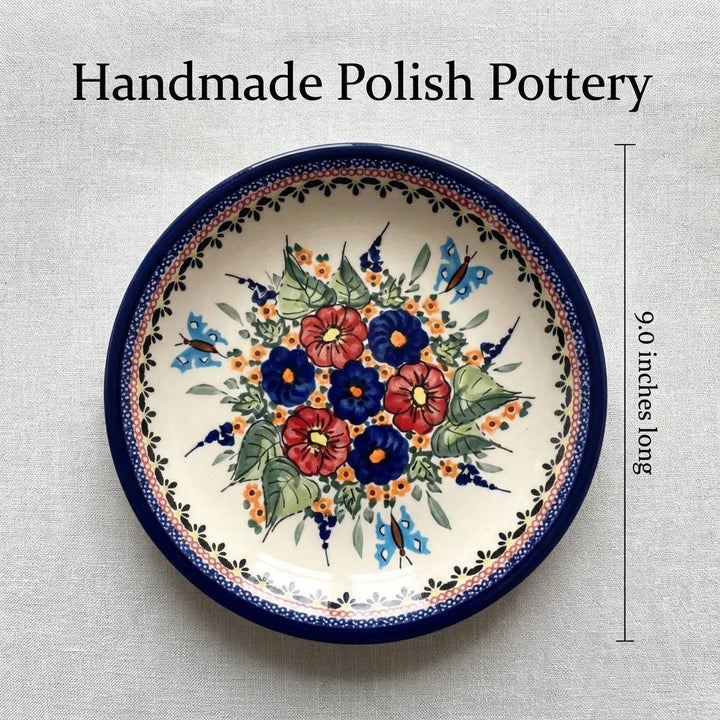 Zaklady Floral Butterfly Dining Plates & Bowls — Polish Pottery