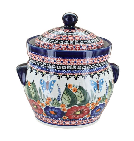 Zaklady Floral Butterfly Counter Storage — Polish Pottery