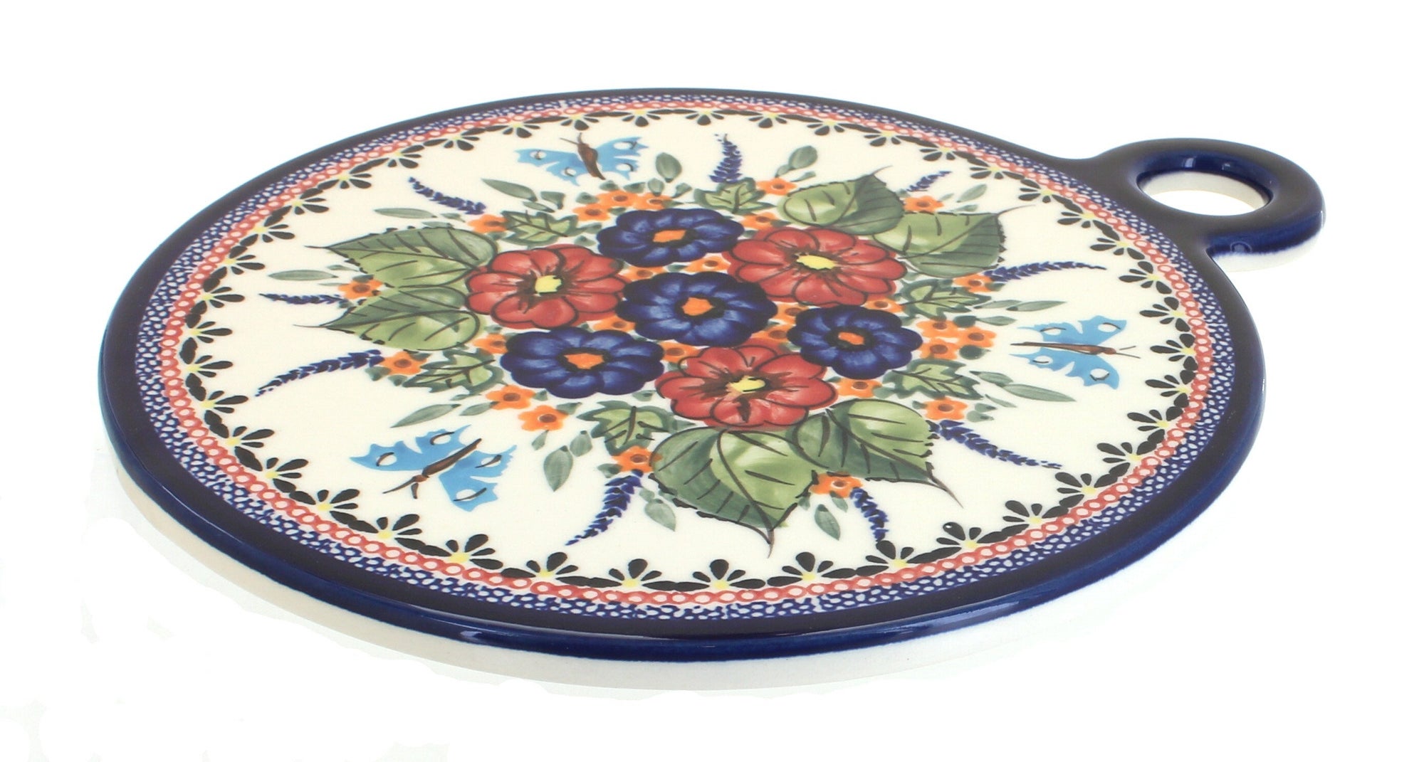 Zaklady Floral Butterfly Countertop Accessories — Polish Pottery
