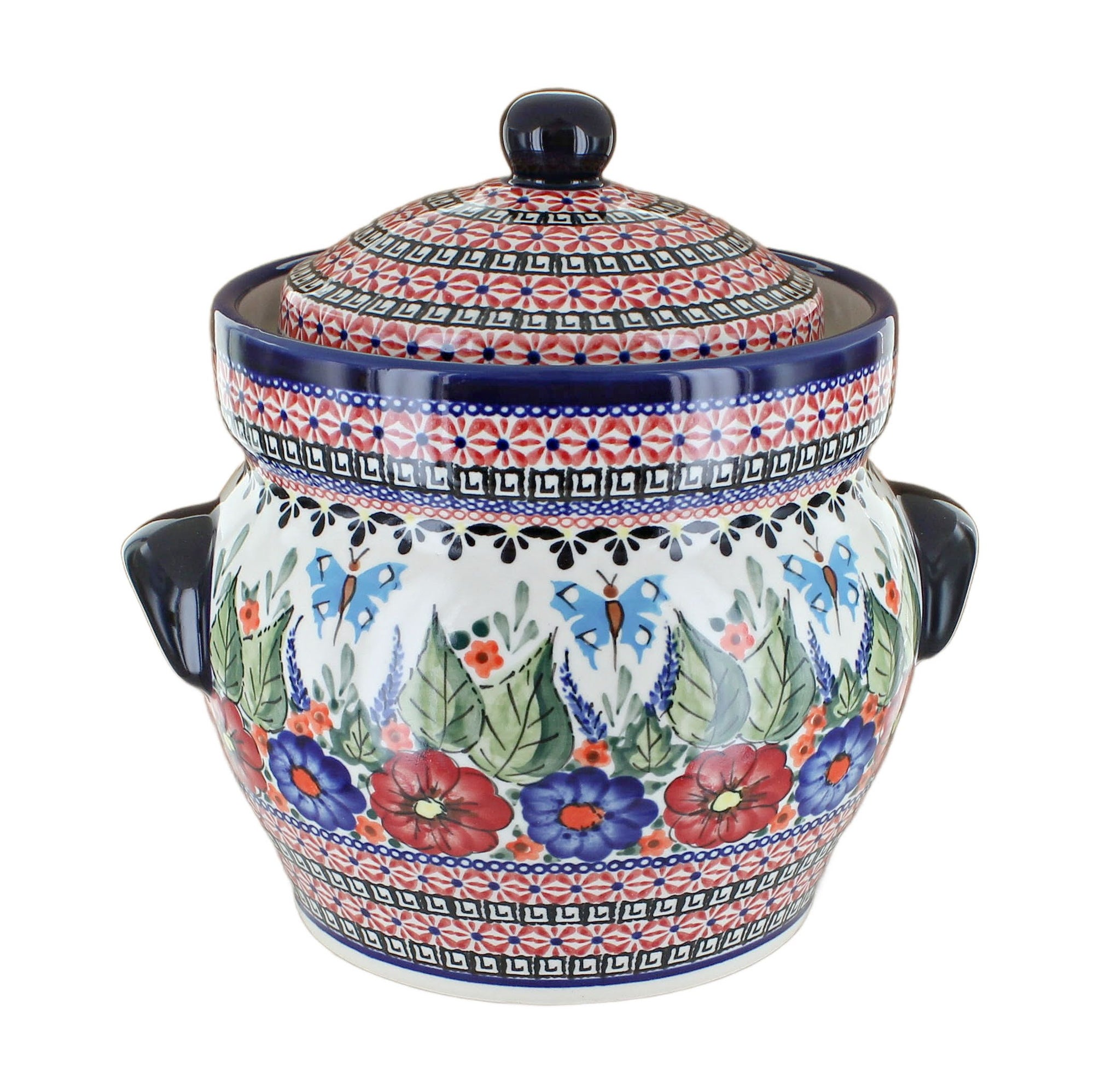 Zaklady Floral Butterfly Counter Storage — Polish Pottery