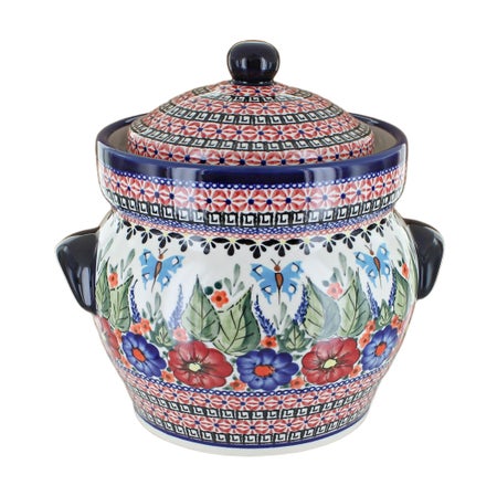 Zaklady Floral Butterfly Counter Storage — Polish Pottery