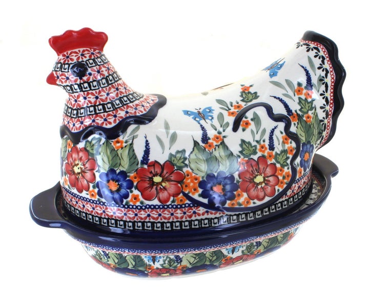 Zaklady Floral Butterfly Specialty Bakeware — Polish Pottery