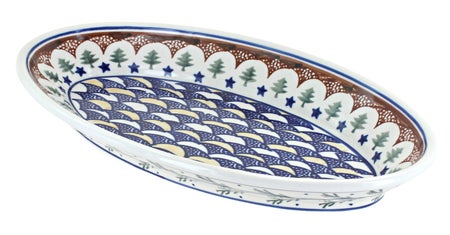 Zaklady Evergreen Small Serving Piece — Polish Pottery