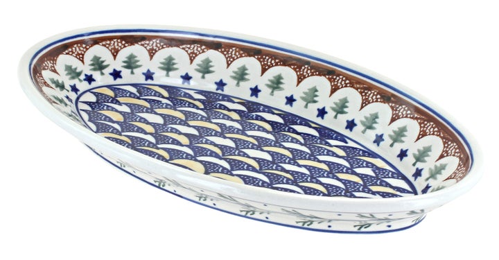 Zaklady Evergreen Small Serving Piece — Polish Pottery