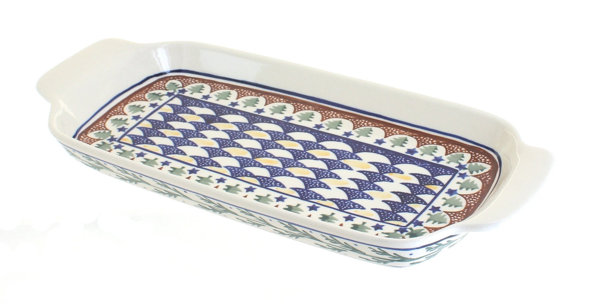 Zaklady Evergreen Medium Serving Piece — Polish Pottery