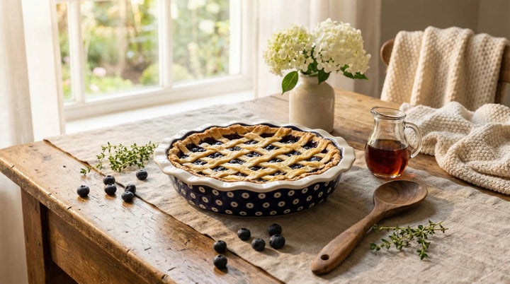 Manufaktura Dots Pie Plate — Polish Pottery