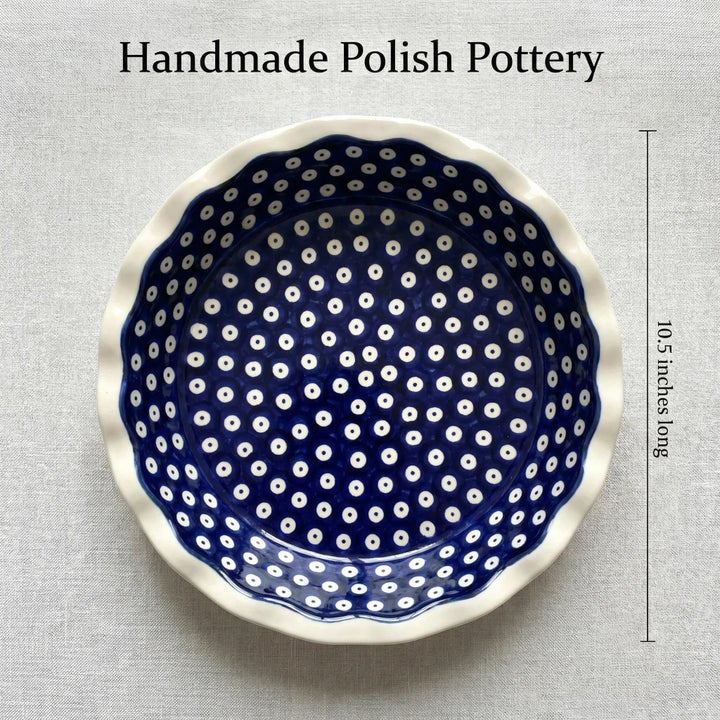 Manufaktura Dots Pie Plate — Polish Pottery