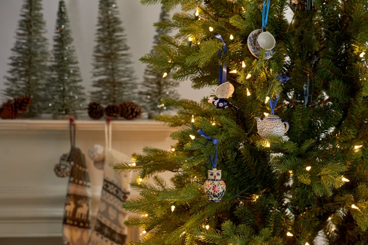 Detail image of Manufaktura Dots Christmas Ornament — Polish Pottery