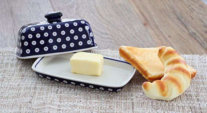 Manufaktura Dots Butter Dish — Polish Pottery