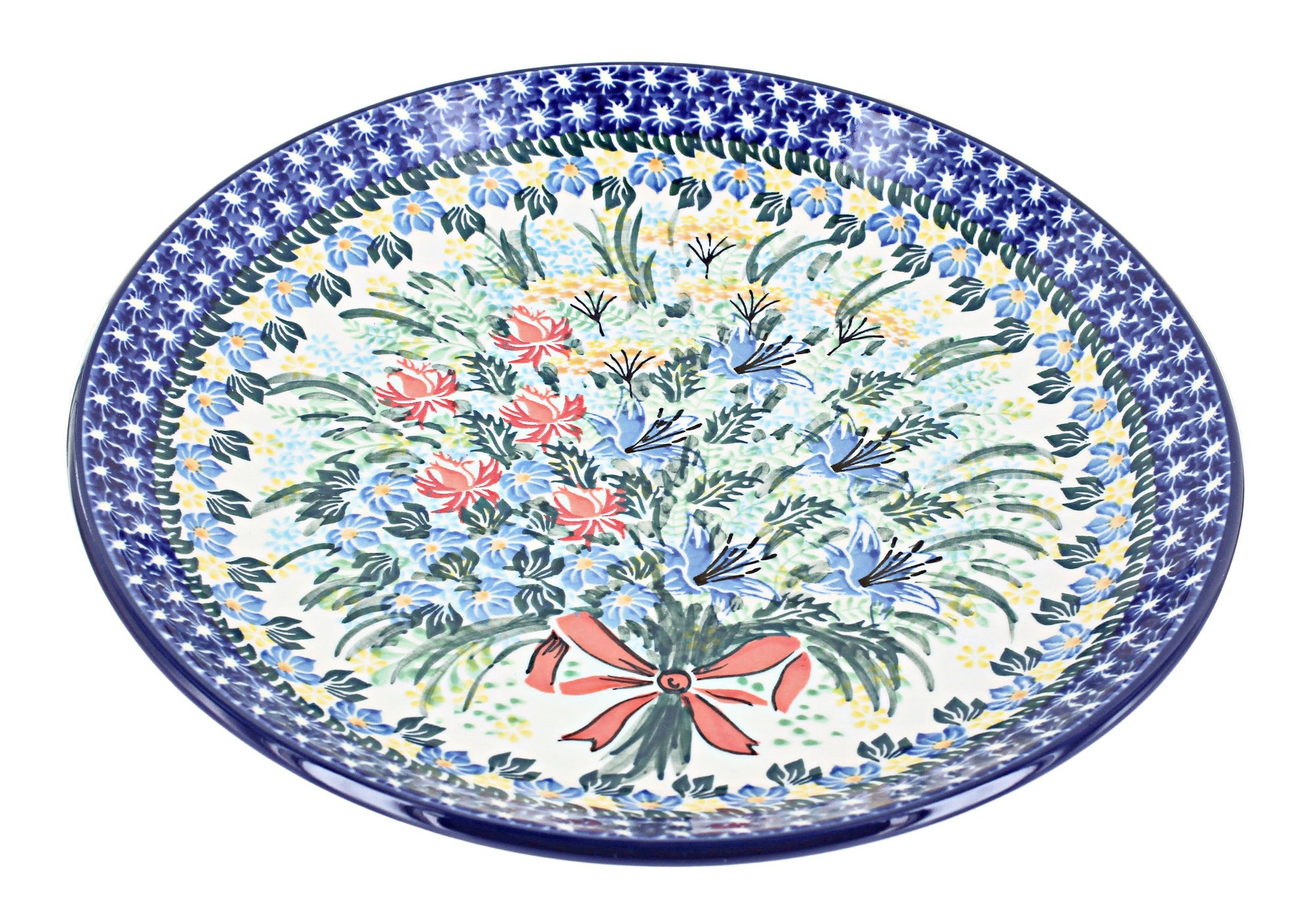 Ceramika Artystyczna Day Lily Bouquet Dining Plates & Bowls — Polish Pottery