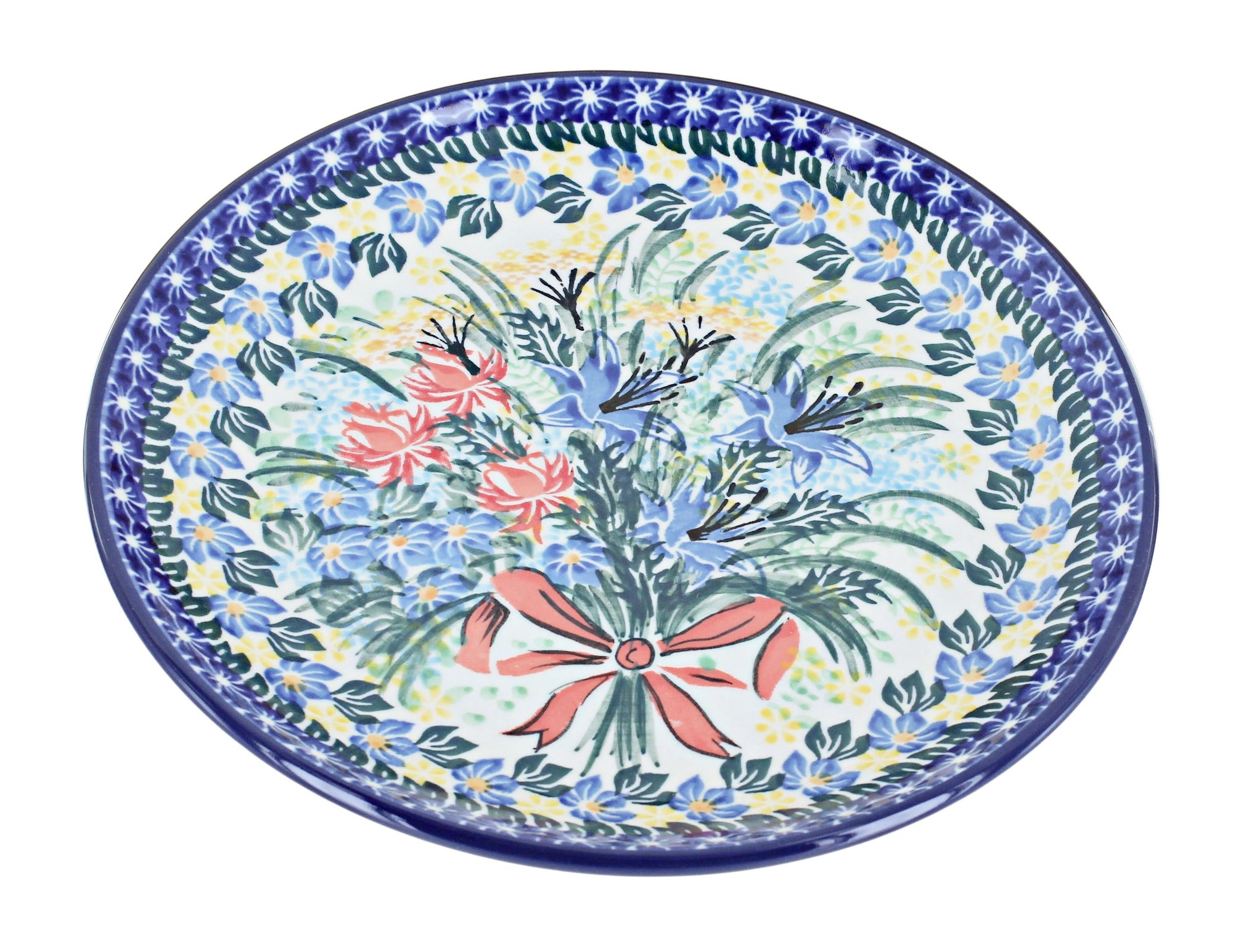 Ceramika Artystyczna Day Lily Bouquet Dining Plates & Bowls — Polish Pottery