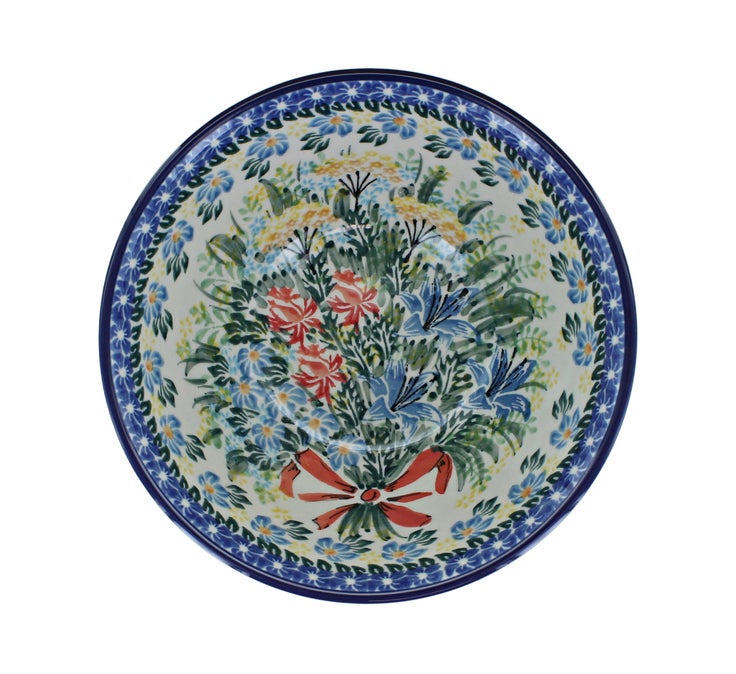 Detail image of Ceramika Artystyczna Day Lily Bouquet Dining Plates & Bowls — Polish Pottery