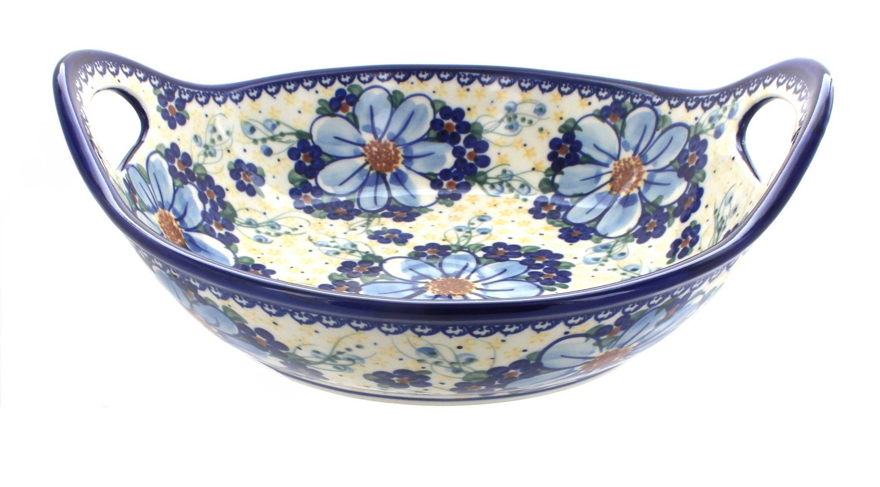 Vena Daisy Surprise Large Serving Piece — Polish Pottery