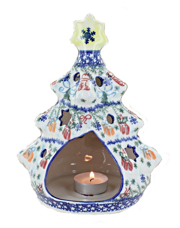 Detail image of Vena Christmas Bounty Luminary — Polish Pottery