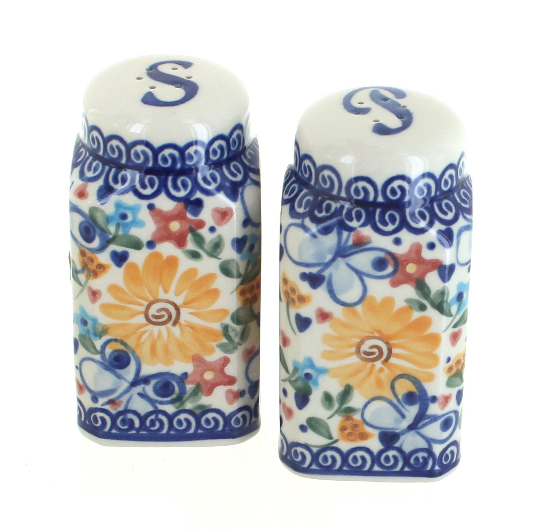 Vena Butterfly Salt & Pepper Shaker — Polish Pottery