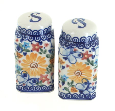 Vena Butterfly Salt & Pepper Shaker — Polish Pottery