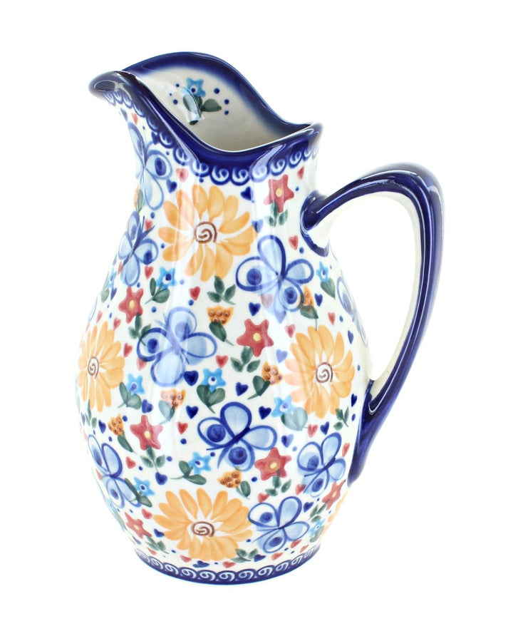 Vena Butterfly Pitcher — Polish Pottery