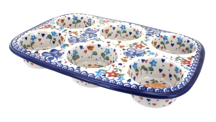 Vena Butterfly Muffin Pan — Polish Pottery