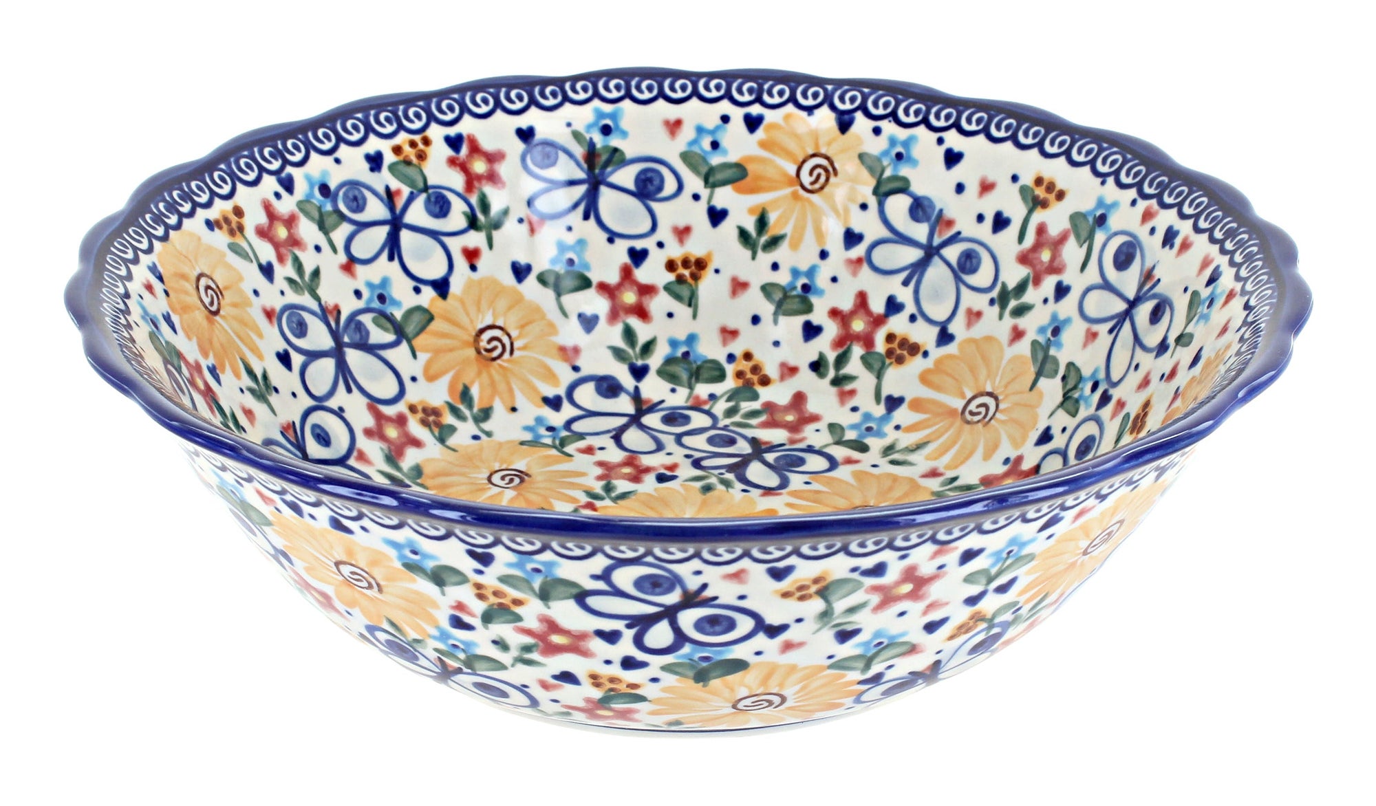 Vena Butterfly Large Serving Piece — Polish Pottery