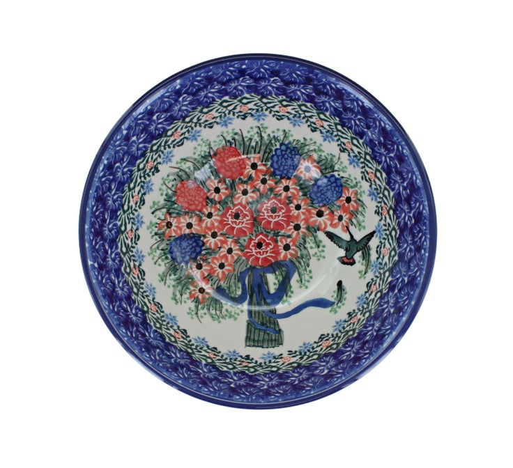 Detail image of Ceramika Artystyczna Blush Bouquet Dining Plates & Bowls — Polish Pottery