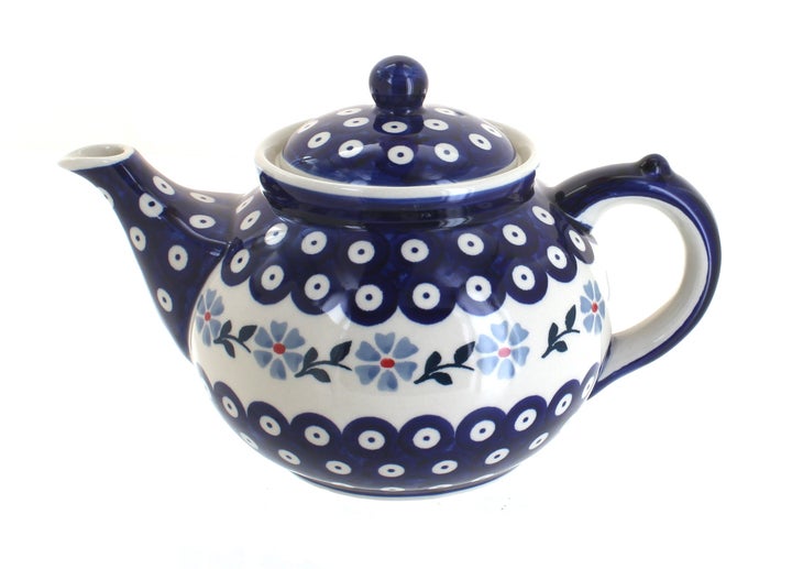 Manufaktura Blue Violet Teapot — Polish Pottery