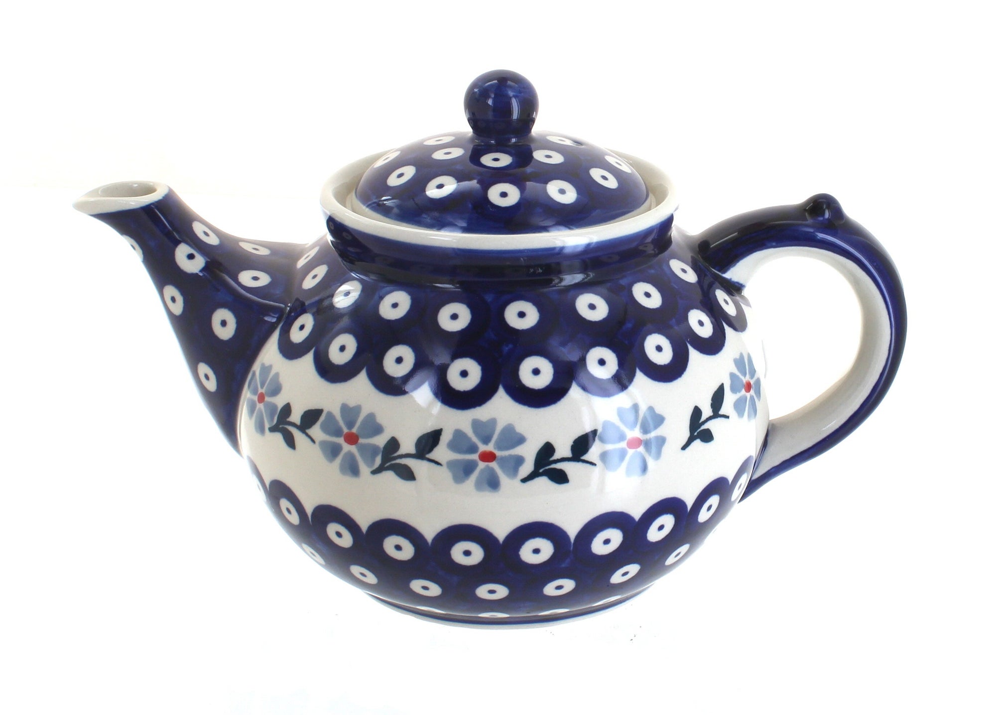 Manufaktura Blue Violet Teapot — Polish Pottery