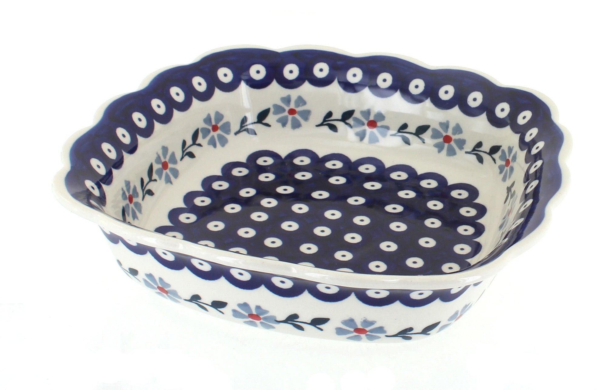 Manufaktura Blue Violet Small Serving Piece — Polish Pottery