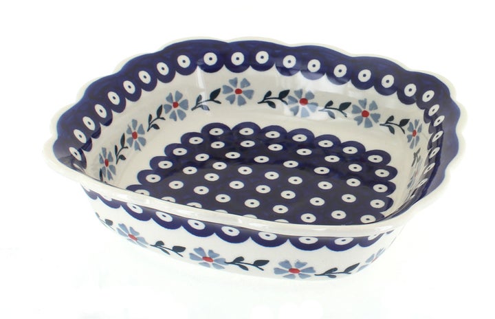 Manufaktura Blue Violet Small Serving Piece — Polish Pottery