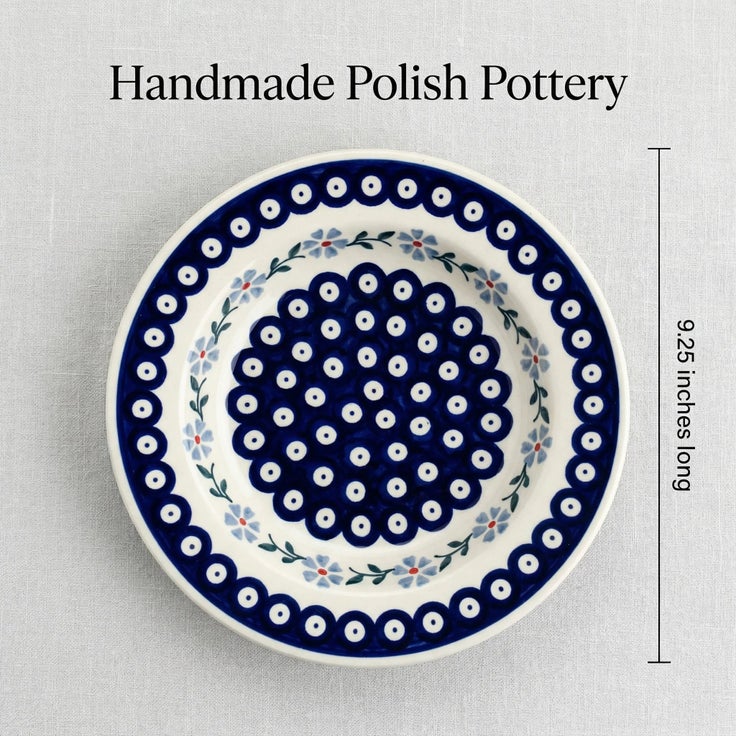 Detail image of Manufaktura Blue Violet Dining Plates & Bowls — Polish Pottery