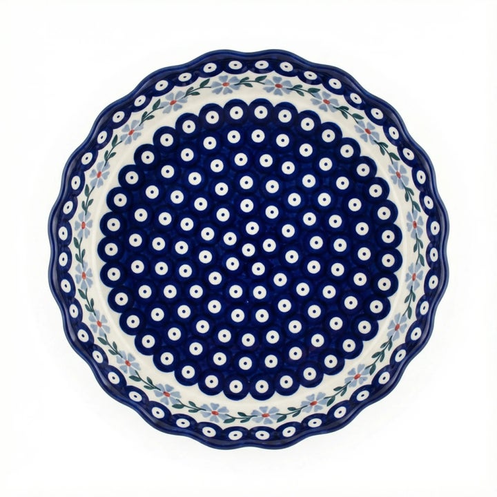 Manufaktura Blue Violet Pie Plate — Polish Pottery