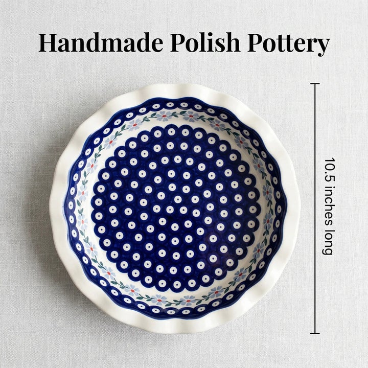 Manufaktura Blue Violet Pie Plate — Polish Pottery