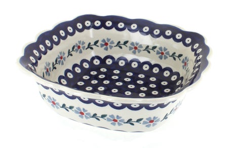 Manufaktura Blue Violet Medium Serving Piece — Polish Pottery