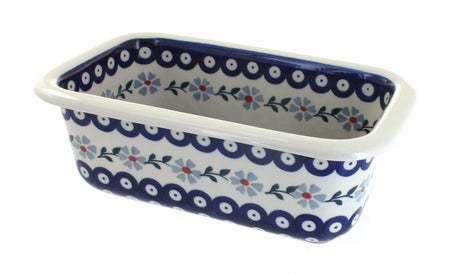 Manufaktura Blue Violet Loaf Baker — Polish Pottery