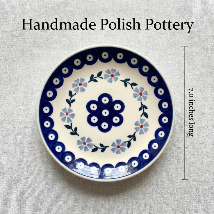 Detail image of Manufaktura Blue Violet Dining Plates & Bowls — Polish Pottery