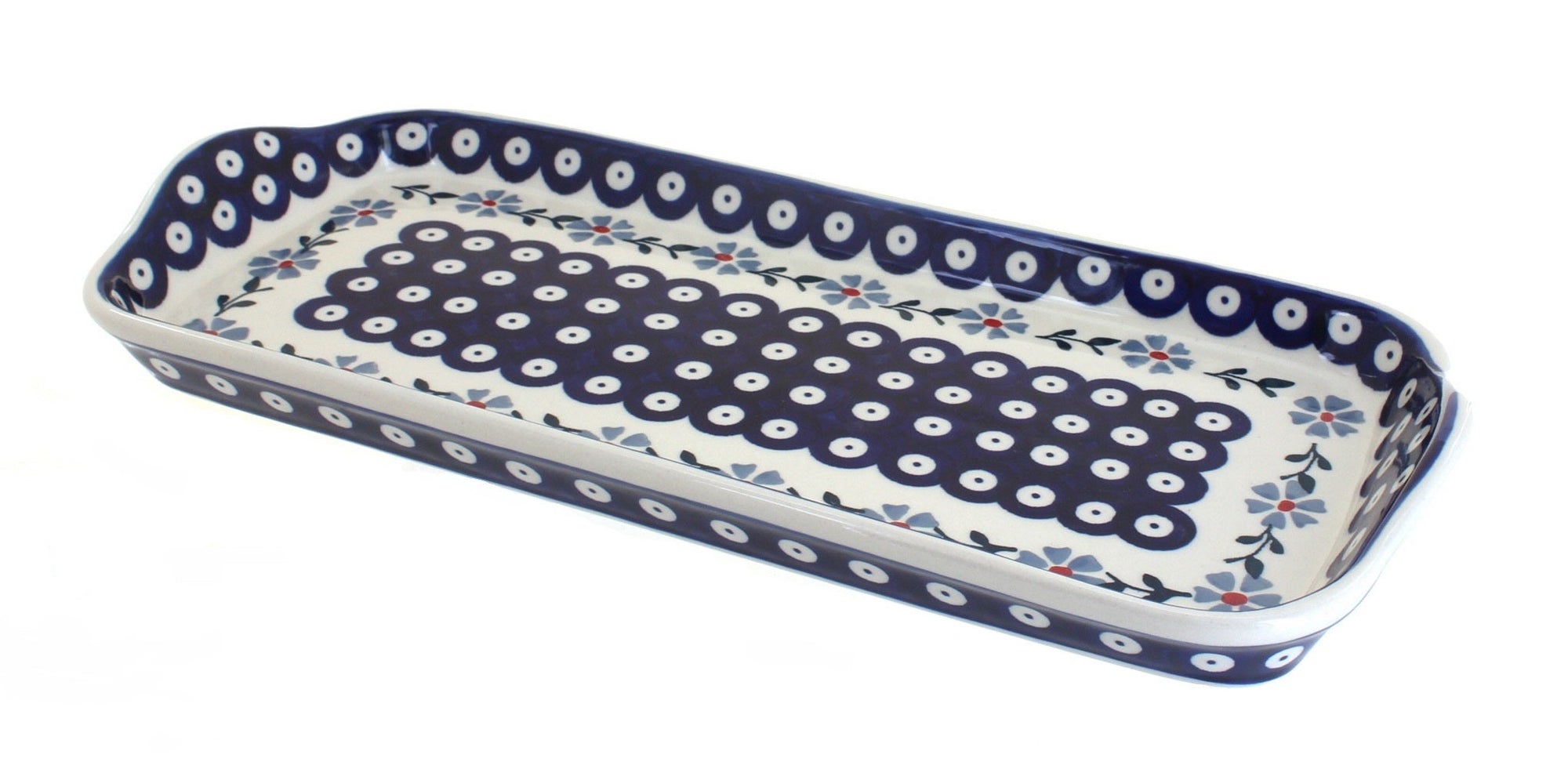 Manufaktura Blue Violet Medium Serving Piece — Polish Pottery